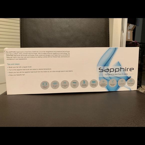 Sapphire Heat Brush Salon Hair Straightener! - Picture 2 of 5